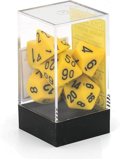 Chessex: CHX25402 Dice - Opaque: 7Pc Yellow/Black
