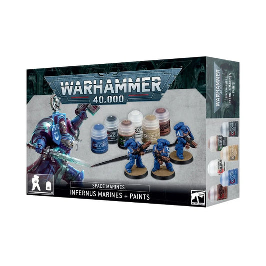 Warhammer 40K: SPACE MARINES - INFERNUS MARINES + PAINTS SET