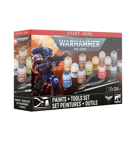 Warhammer 40K: Paints Plus Tools Set