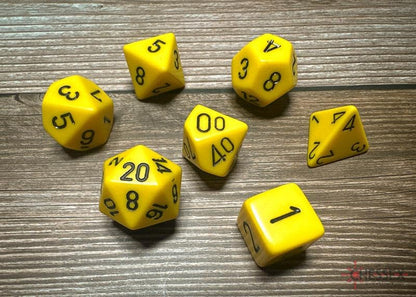 Chessex: CHX25402 Dice - Opaque: 7Pc Yellow/Black