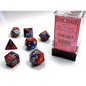 Chessex: CHX26429 Dice - Gemini Blue-Red/gold (7)
