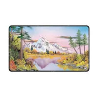 Ultra Pro: Bob Ross Mighty Mountain Lake Black Stitched Playmat
