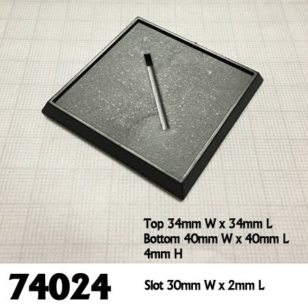 RPR 74024: 40mm Square Plastic Base (10)