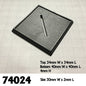 RPR 74024: 40mm Square Plastic Base (10)