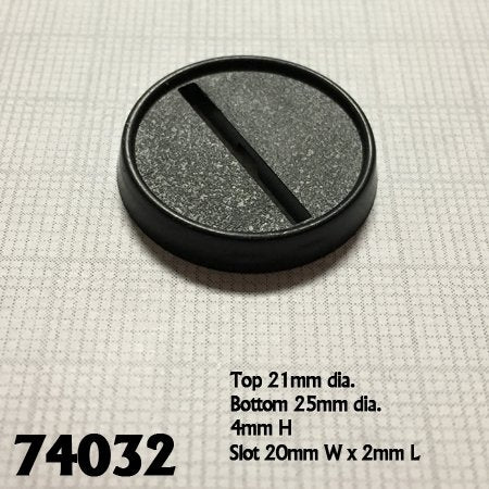RPR 74032: 1" Round Plastic Gaming Base (20)