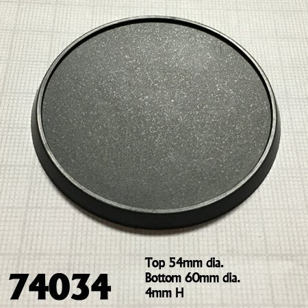 RPR 74034: 60mm Round Plastic Gaming Base (10)