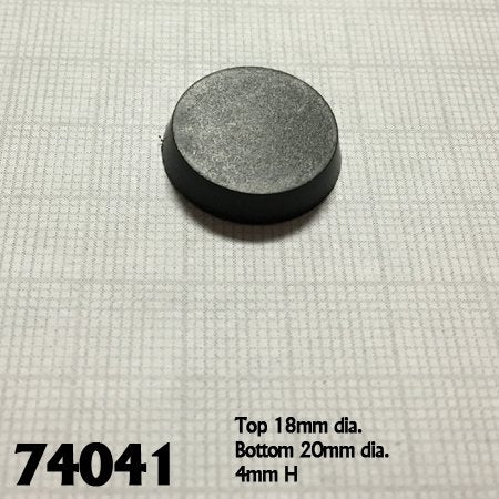 RPR 74041: 20mm Round Plastic Flat Top Base (25)