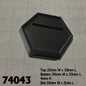 RPR 74043: 1 Inch Black Slotted Hex Gaming Base (20)