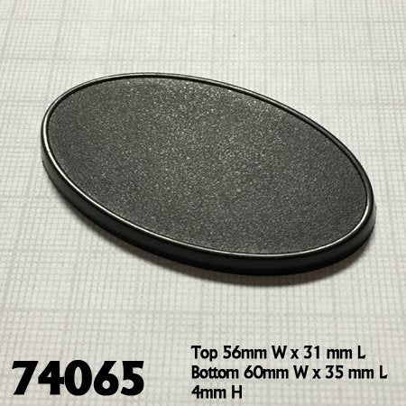 RPR 74065: 60mm x 35mm Oval Gaming Base (10)