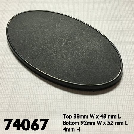 RPR 74067: 90mm x 52mm Oval Gaming Base (10)
