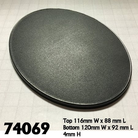 RPR 74069: 120mm x 92mm Oval Gaming Base (4)