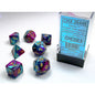 Chessex: CHX 26449 Dice - Gemini purple-Teal/gold (7)