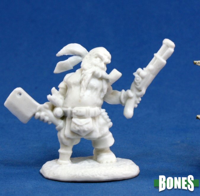 RPR 77133: Gruff Grimecleaver, Dwarf Pirate - Bones