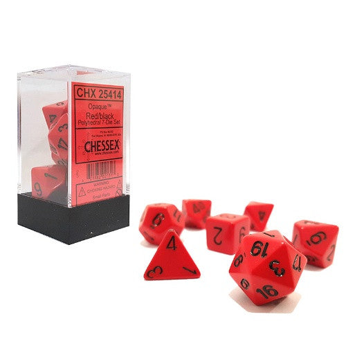 CHX 25414 Opaque 7-Die Set red/black