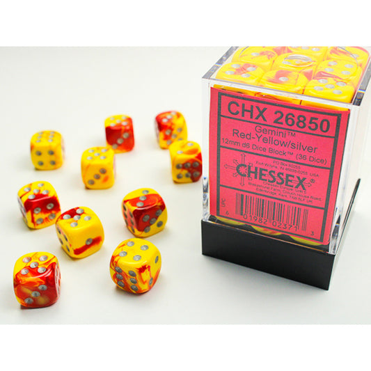CHX26850: 12mm 36d6 Gemini: Red-Yellow/Silver