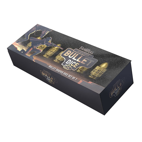 FanRoll: Bullet Shaped Resin 7-Dice Set - Gunslinger