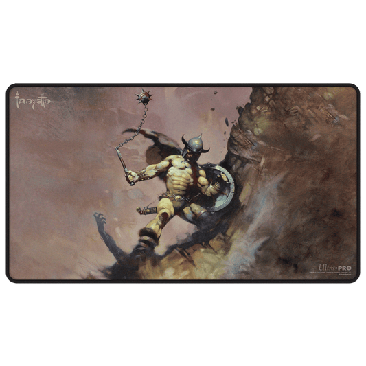 Ultra Pro Black Stitched Playmat: Frank Frazetta- Warrior with Ball and Chain