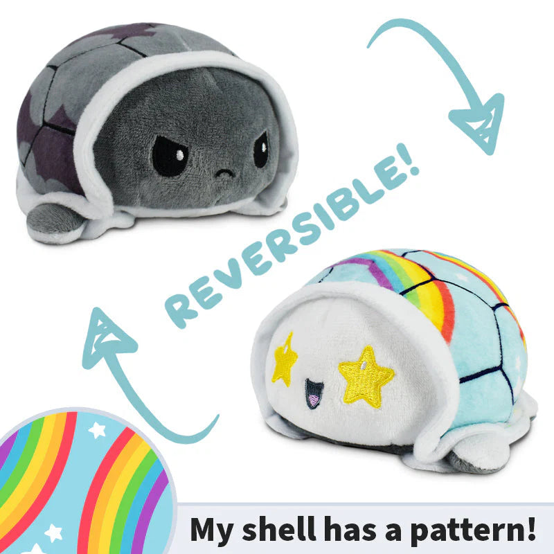 Turtle Plushie: Grey/Light Blue Storm Clouds
