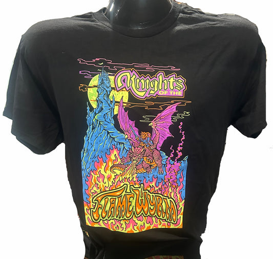 Knights of the Flame Worm - Black Light T-Shirts