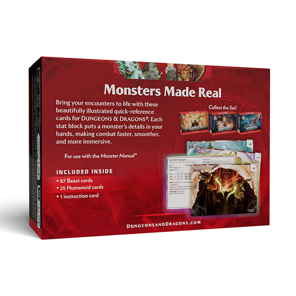 Dungeons & Dragons 5e: Monster Reference Cards - Animals and NPCS CR 0-5